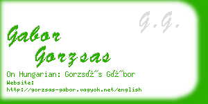 gabor gorzsas business card
